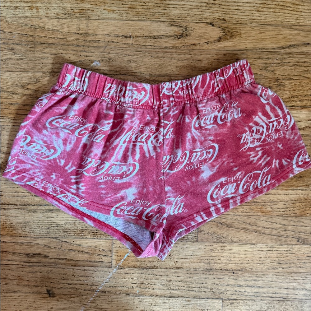 Coca Cola Women's Patterned Red Athletic Shorts